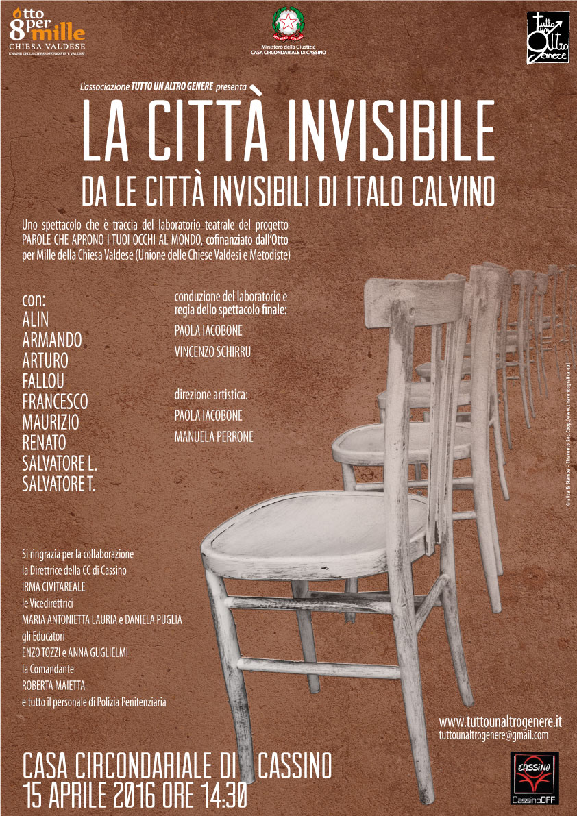 Comunicato Stampa: “LA CITTÀ INVISIBILE”: Detenuti in viaggio contro la violenza