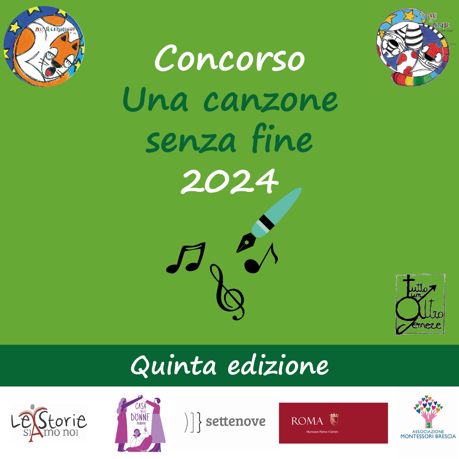 PERTE LE ISCRIZIONI AL CONCORSO UNA CANZONE SENZA FINE 2024 - QUINTA EDIZIONE